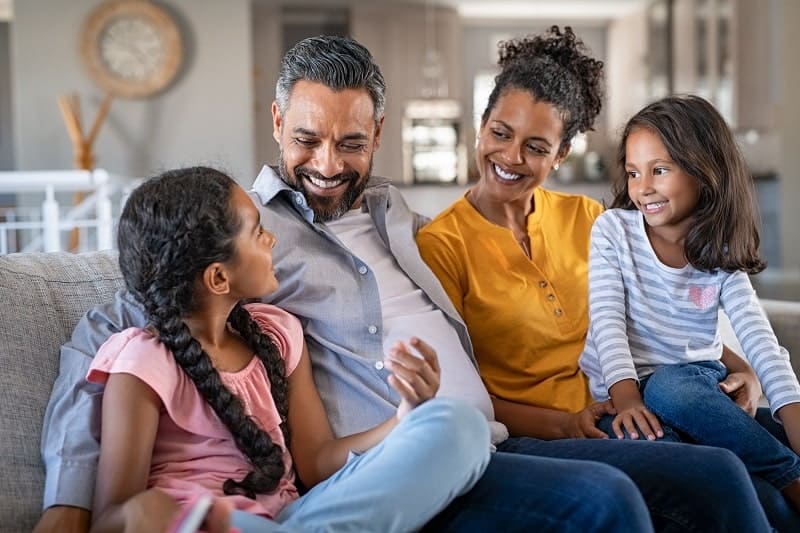 comunicação aberta com a família